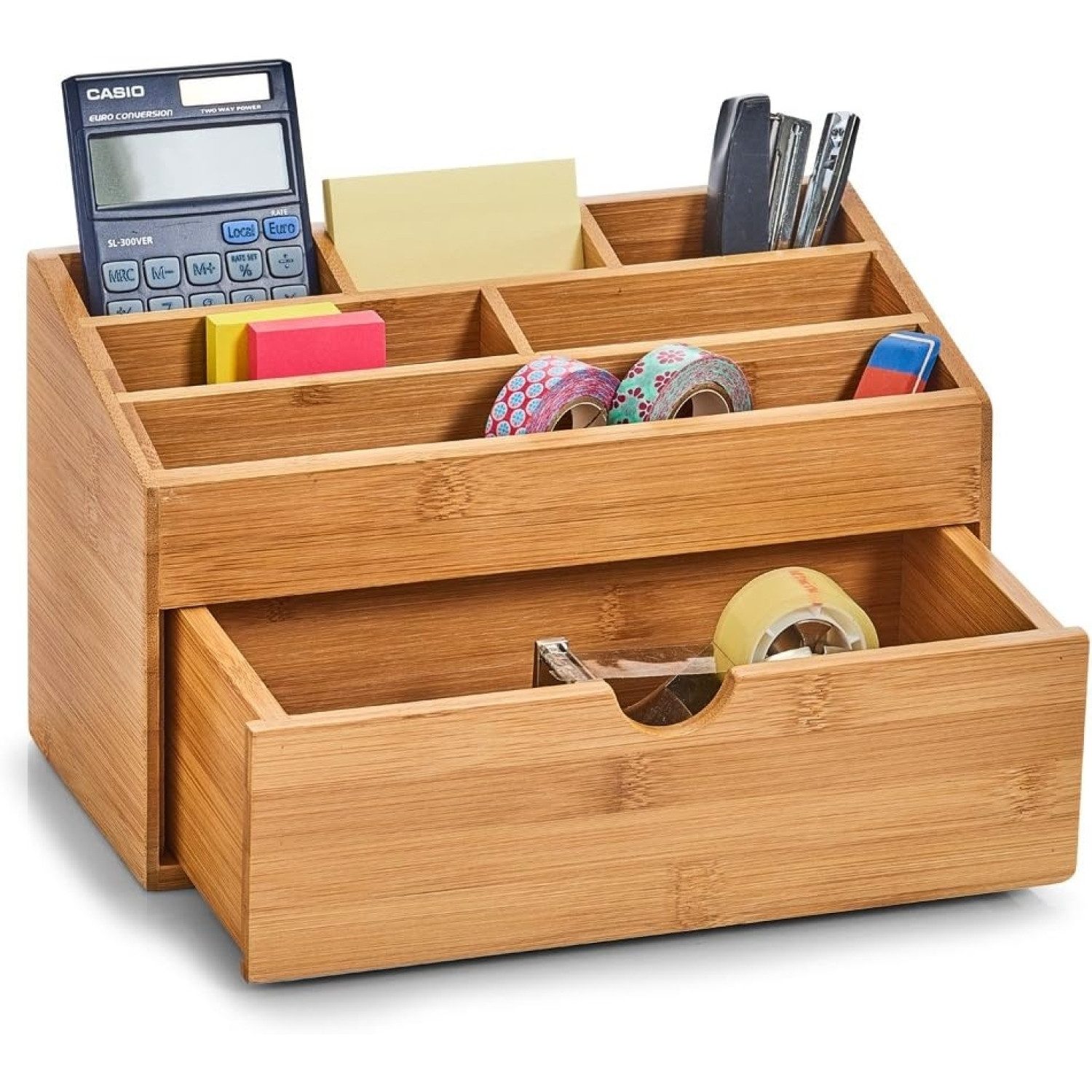 Zeller Present Schubladenbox Zeller 25386 Organizer mit Schubfach, Bambus, ca. 25,4 x 12,5 x 15 cm
