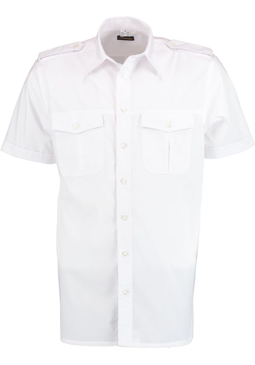 Condor Kurzarmhemd Izebo Pilotenhemd mit abnehmbaren Schulterklappen und St günstig online kaufen