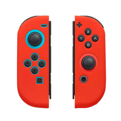 kwmobile Spielekonsolen-Tasche 2 Silikonhülle für Nintendo Switch Controller Hülle (1-tlg), Schutzhülle für Spielecontroller aus Silikon - Controllerschutz Set