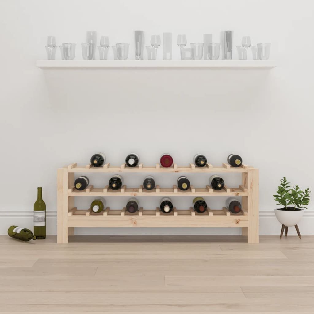 vidaXL Weinregal Weinregal 109,5x30x42 cm Massivholz Kiefer, 1-tlg.