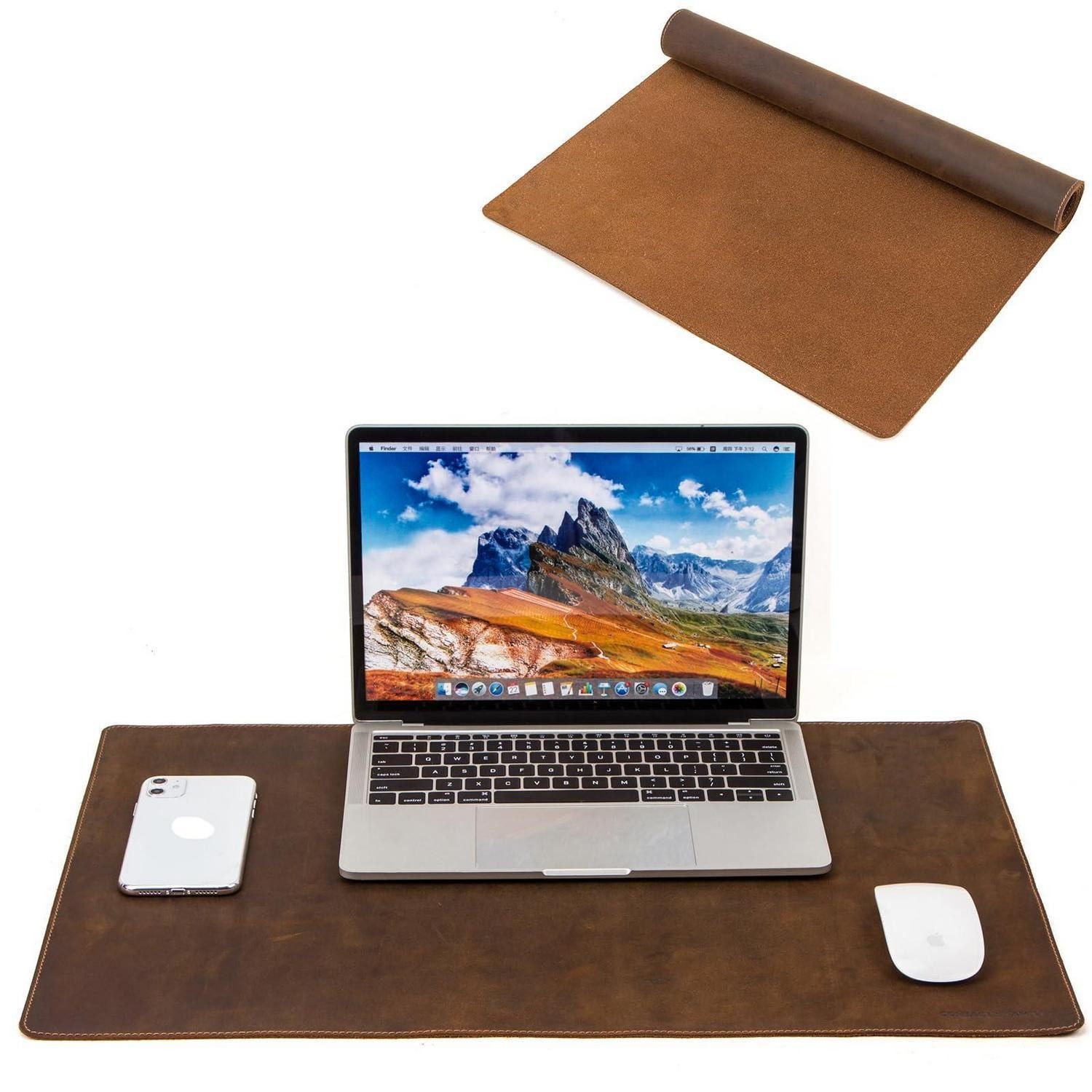 LuxusKollektion Schreibtischunterlage Schreibtischunterlage Leder 60x40cm