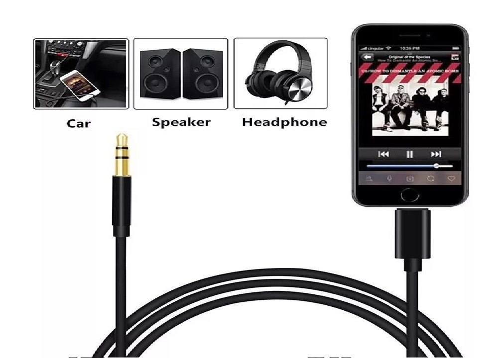 OLi Auto AUX zur Typ-C für Samsung, Huawei, Xiaomi Audiokabel auf 3.5mm 1M Stereo-Headset (Kabel, USB-C zur AUX)