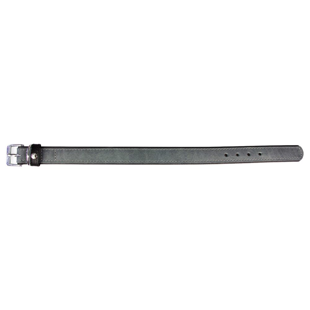 Das Lederband Hunde-Halsband Hundehalsband Vancouver Granite/Black