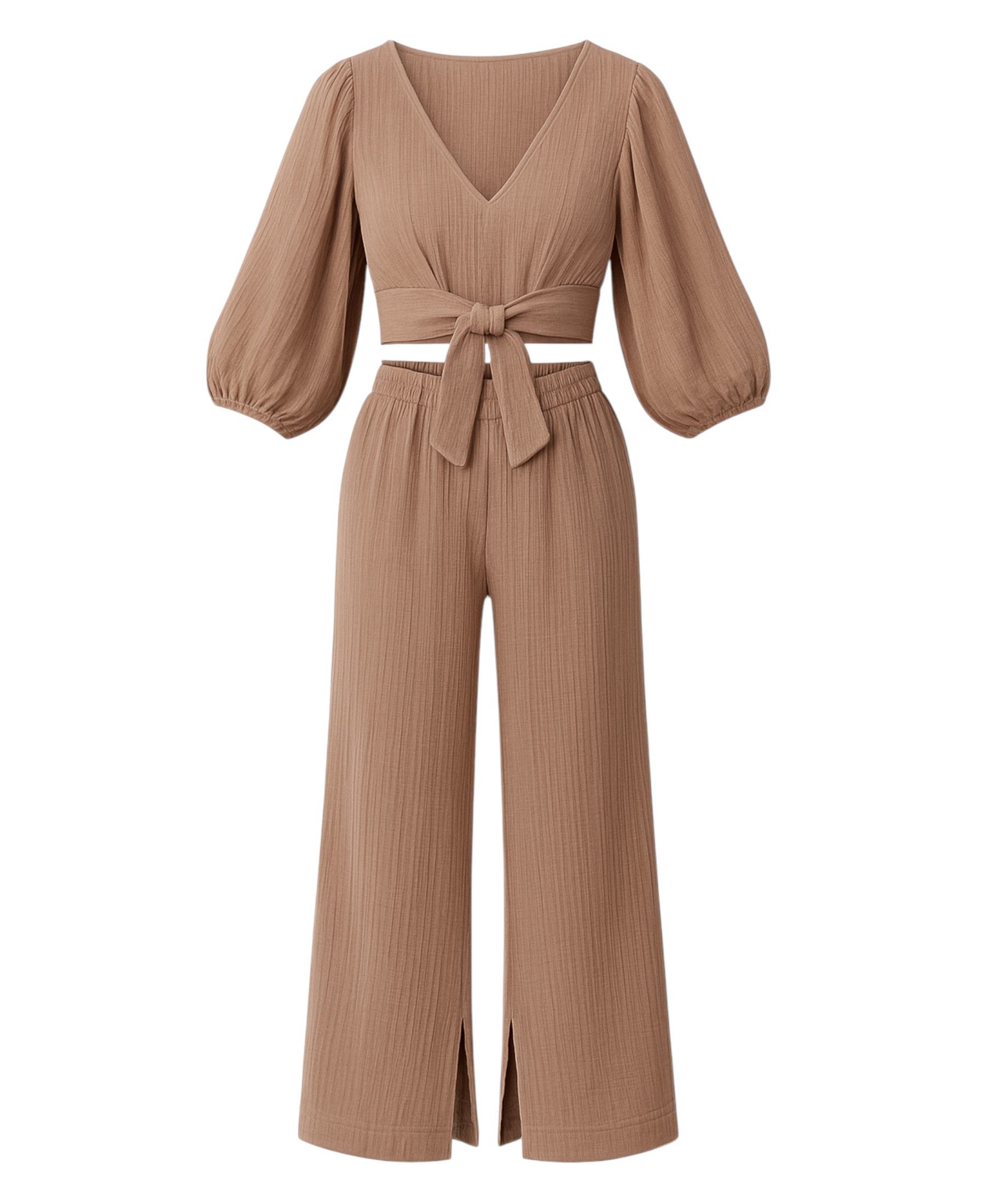 WENOR Crop-Top Set Damen Musselin-Zweiteiler mit günstig online kaufen