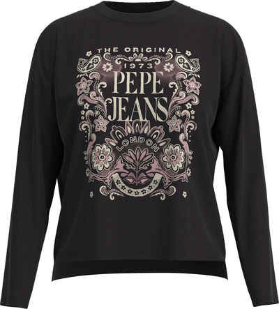 Pepe Jeans Langarmshirt LULU mit großem, floralem Frontprint