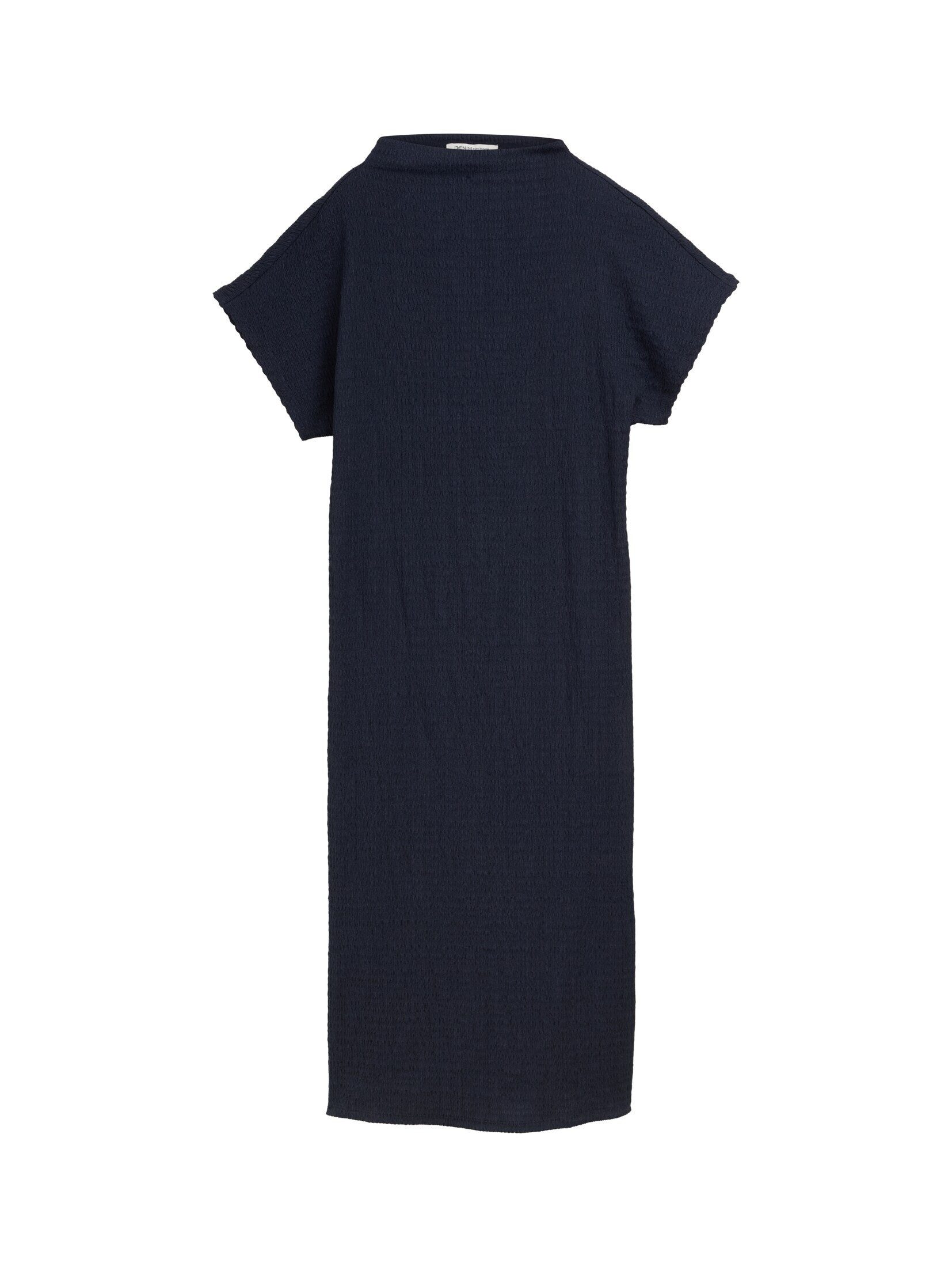 TOM TAILOR Denim Sommerkleid Kleider & Jumpsuits Midi-Kleid mit Stehkragen