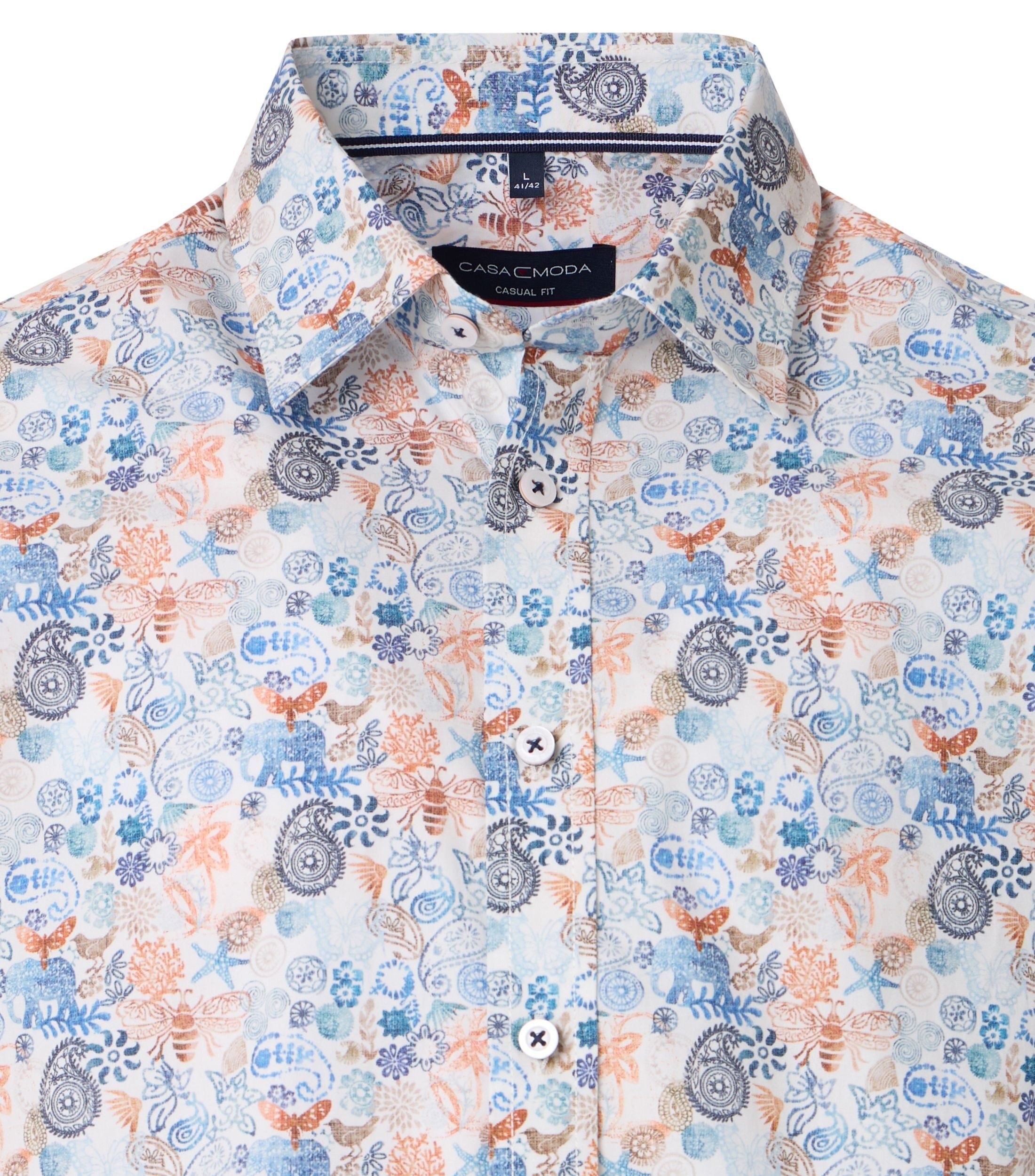 CASAMODA Kurzarmhemd CASAMODA Freizeithemd Kurzarm Print