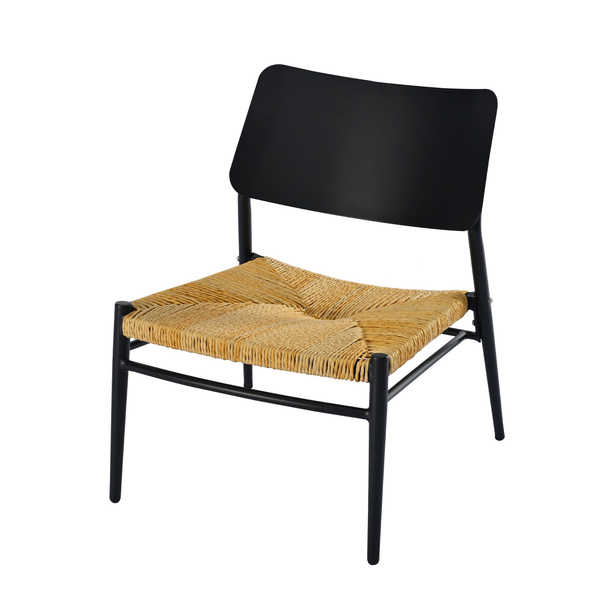 Sitzgruppe, (3-tlg., Gartenmöbel-Set mit Couchtisch und 2 Stühlen), Sitzgarnitur aus Aluminium, Sitze aus Polyrattan, für Balkon Terrasse
