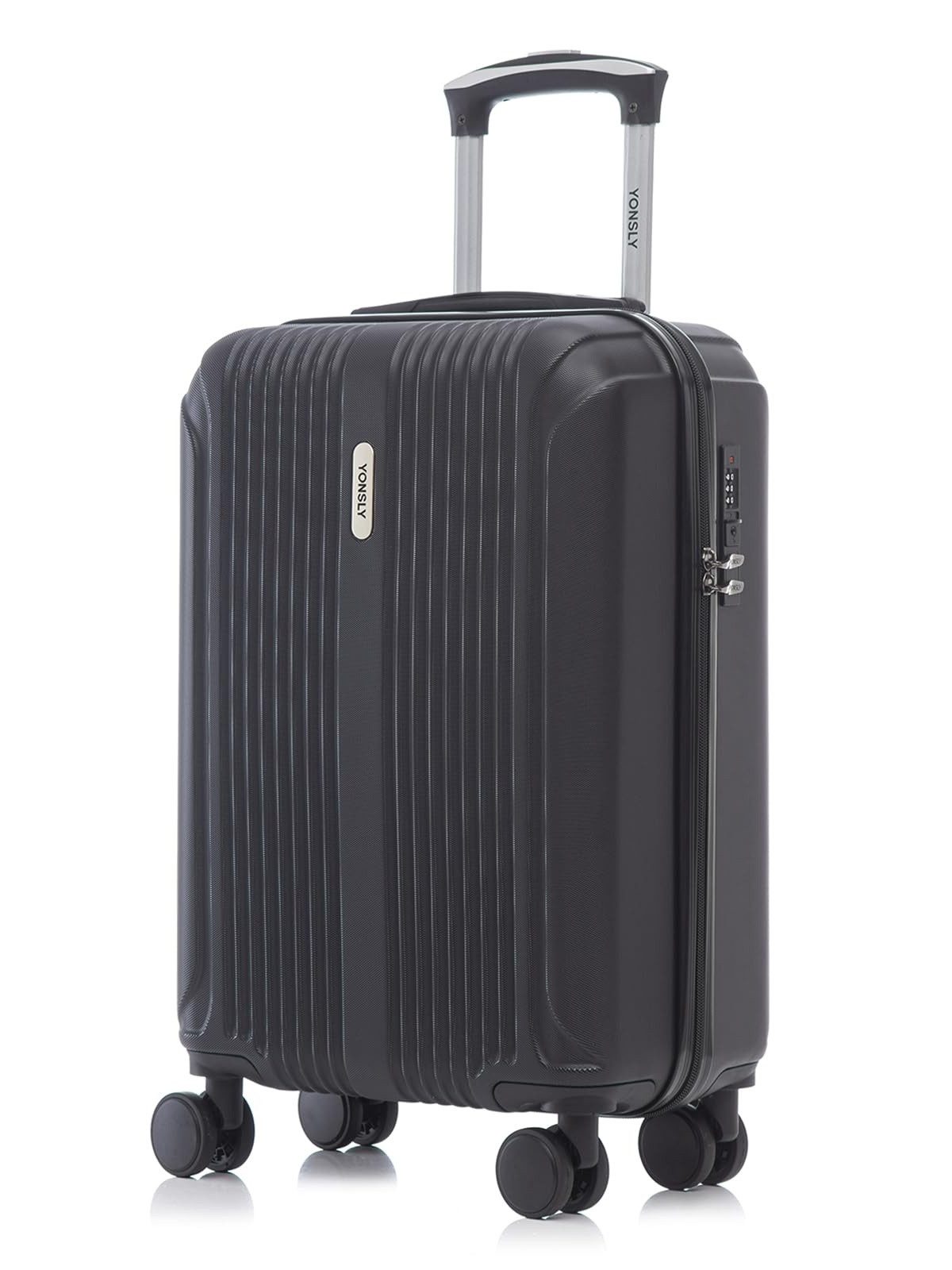 YONSLY Koffer Hartschalenreisekoffer Trolley mit Zahlenschloss, Rollkoffer, 4 Rollen, Wasserabweisend Stoßfest Robust