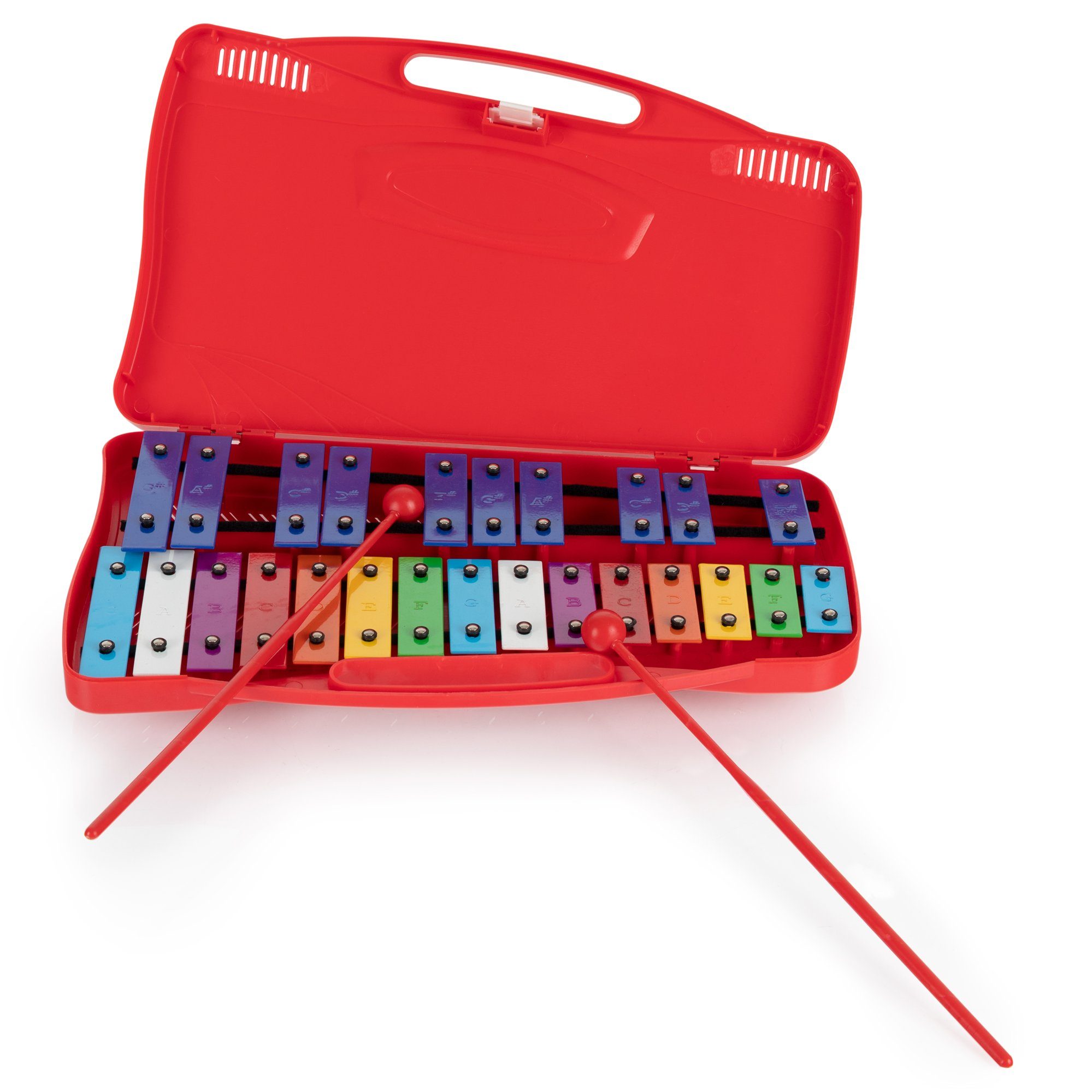 Classic Cantabile Glockenspiel Kinder Xylophon mit 25 Tönen, Inkl. praktischem Tragekoffer und Schlägeln, Absolut stimmgenau