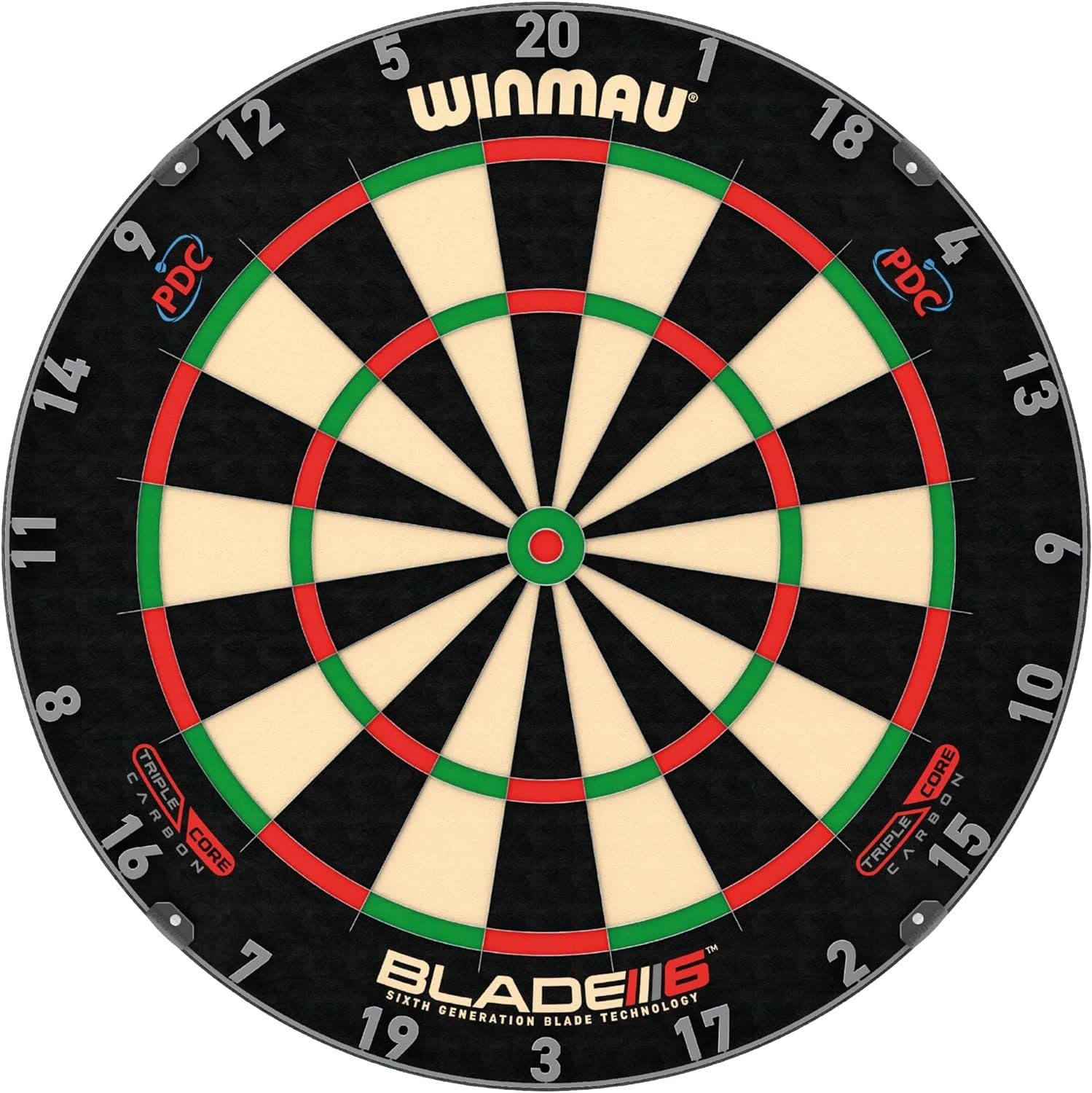 Winmau Dartscheibe Blade 6 Triple Core Carbon PDC