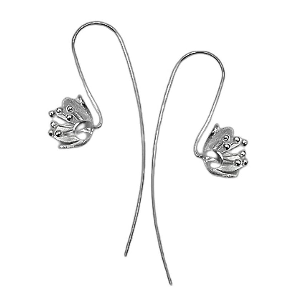 Ohrhänger aus (2 BUNGSA Damen große .925 Ohrschmuck Paar Ohrringe 2-tlg), Blume Stück), Silber Ohrhänger-Set (1