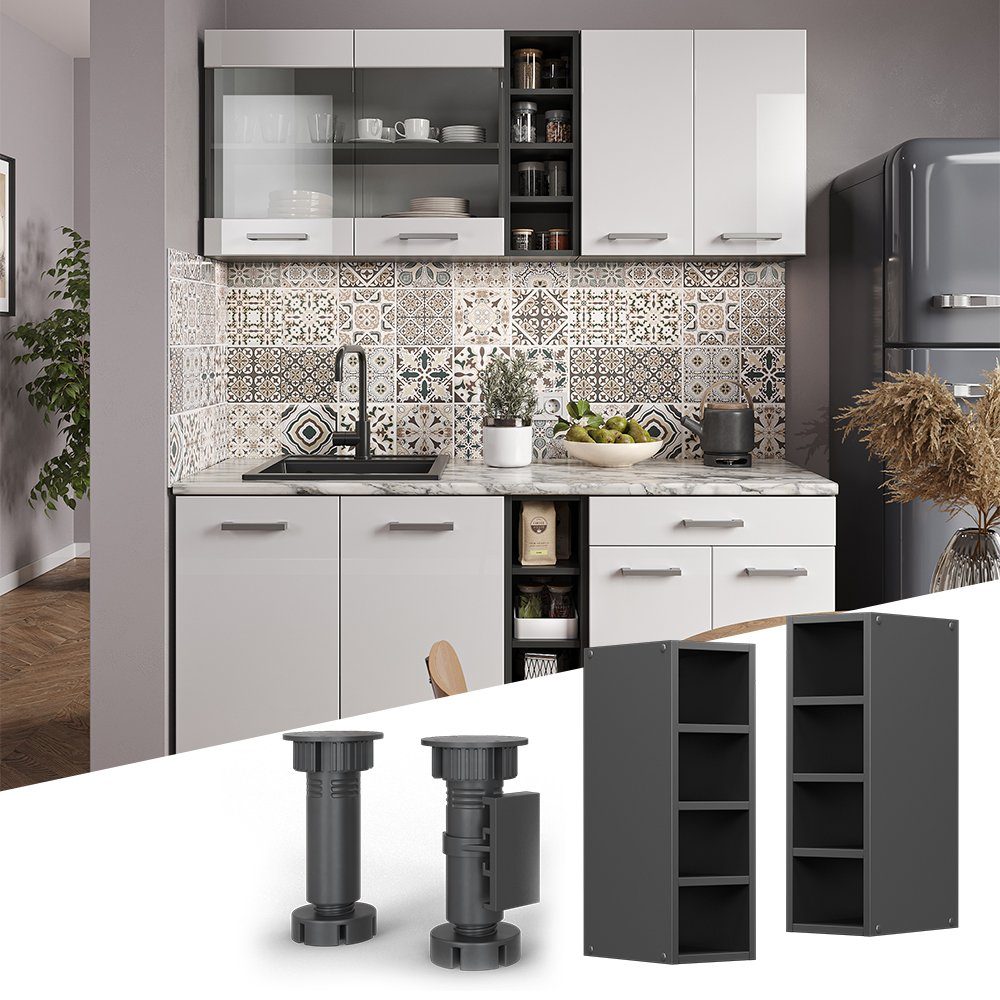 Vicco Hängeschrank R-Line, Anthrazit/Anthrazit, 20 cm günstig online kaufen