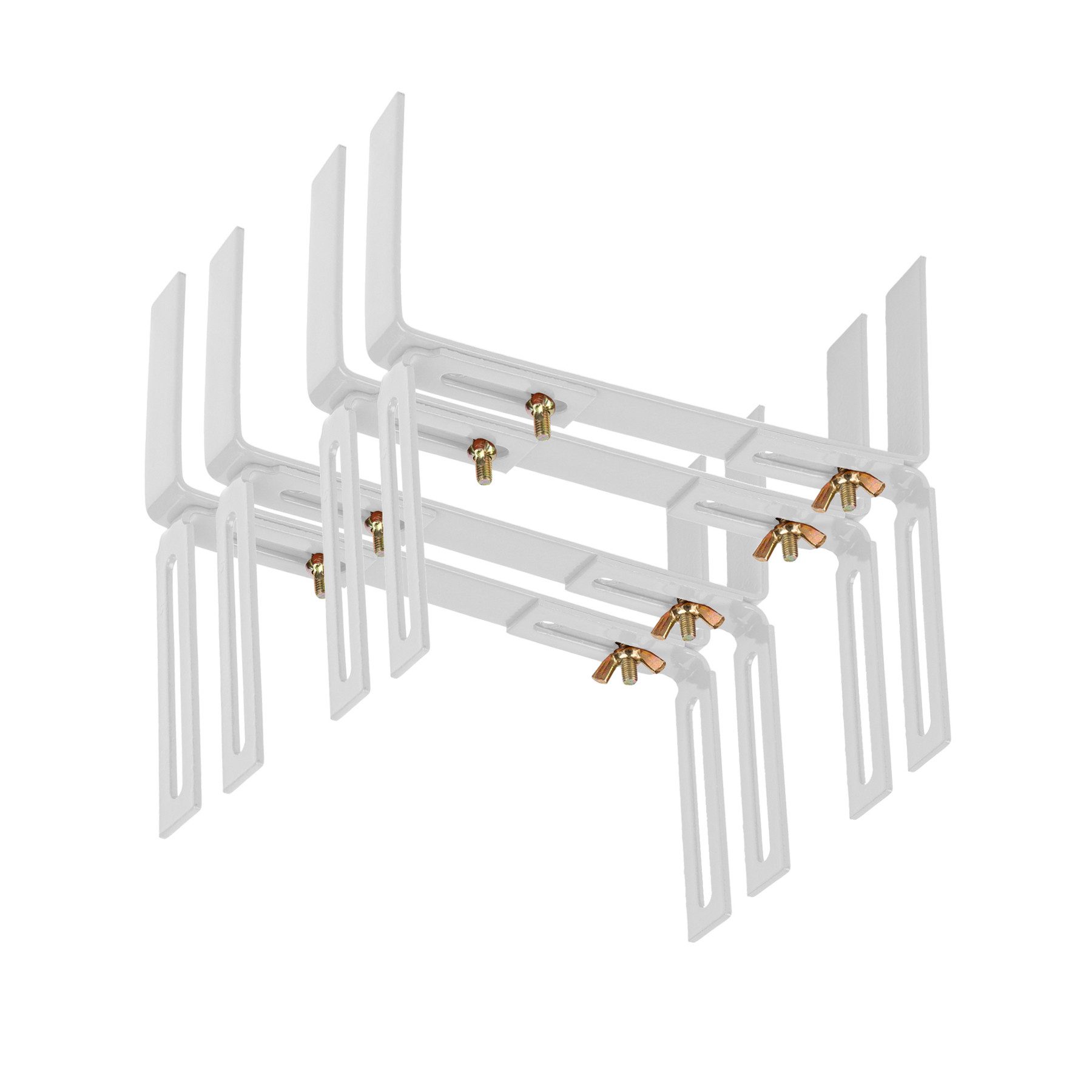 BigDean Blumenkastenhalter Standard H-Form Kasten Halter Balkonkastenhalter, bis 20 kg belastbar, Werkzeugfrei Verstellbar, Set, 2-St., Kastenhalter H-Form, Blumenkastenhalter H-Form, Brüstungen, Mauer oder Geländer