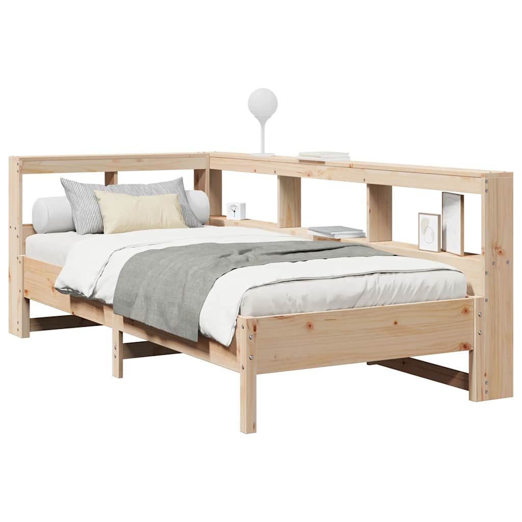 vidaXL Bett Massivholzbett mit Regal ohne günstig online kaufen