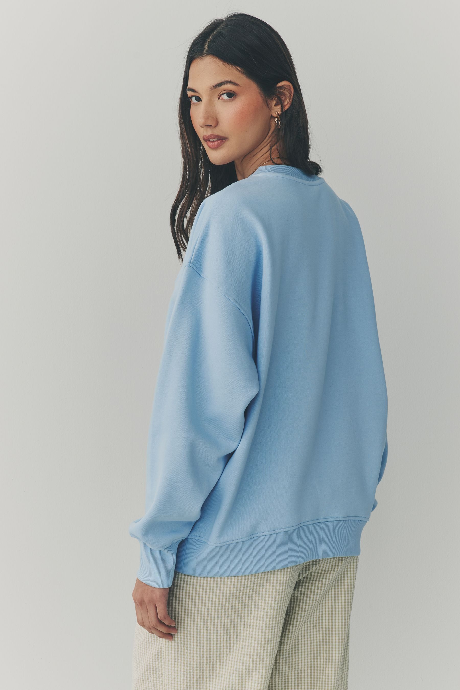 Next Sweater Grafik-Sweatshirt mit Rippdetails (1-tlg) günstig online kaufen