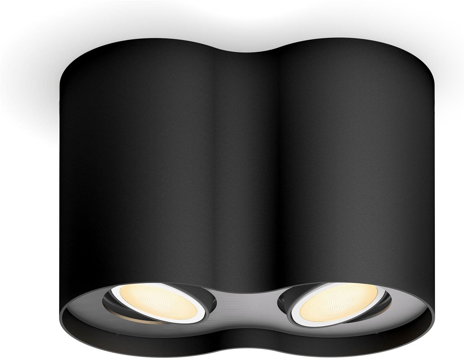 Philips Hue LED Deckenspot White Ambiance Pillar Aufbauspot Doppelspot, Abschaltautomatik, Bluetooth, CCT - über Fernbedienung, Dimmer, Dimmfunktion, Einschlafhilfe, Farbsteuerung, Farbwechsel, Fernbedienung, Infrarot inkl., Memory, nach Trennung vom Netz, Nachtlichtfunktion, Smart Home, Timerfunktion, Weckerfunktion, dimmbar über Fernbedienung, mehrere Helligkeitsstufen, LED wechselbar, warmweiß - kaltweiß, App- & Sprachsteuerung, Smart Home, versch. Weißtöne, Dimmschalter