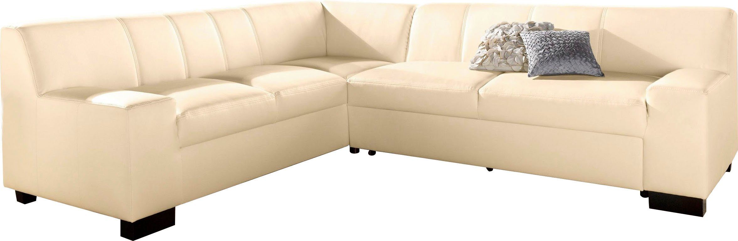 DOMO collection Ecksofa Norma Top, elegant und modern, flache Armlehnen, L- günstig online kaufen