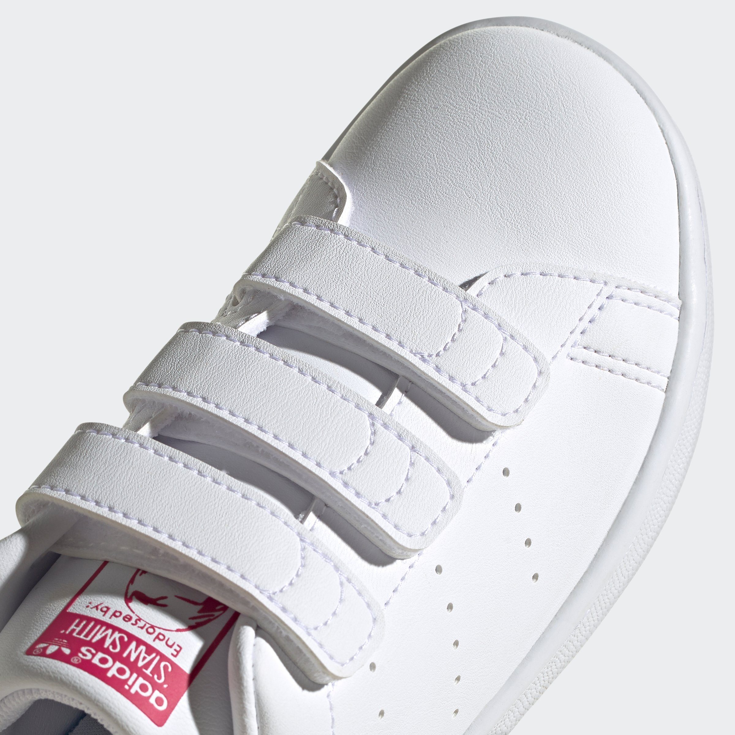 adidas Originals STAN SMITH White Cloud / Pink Sneaker Cloud White Klettverschluss mit / Bold