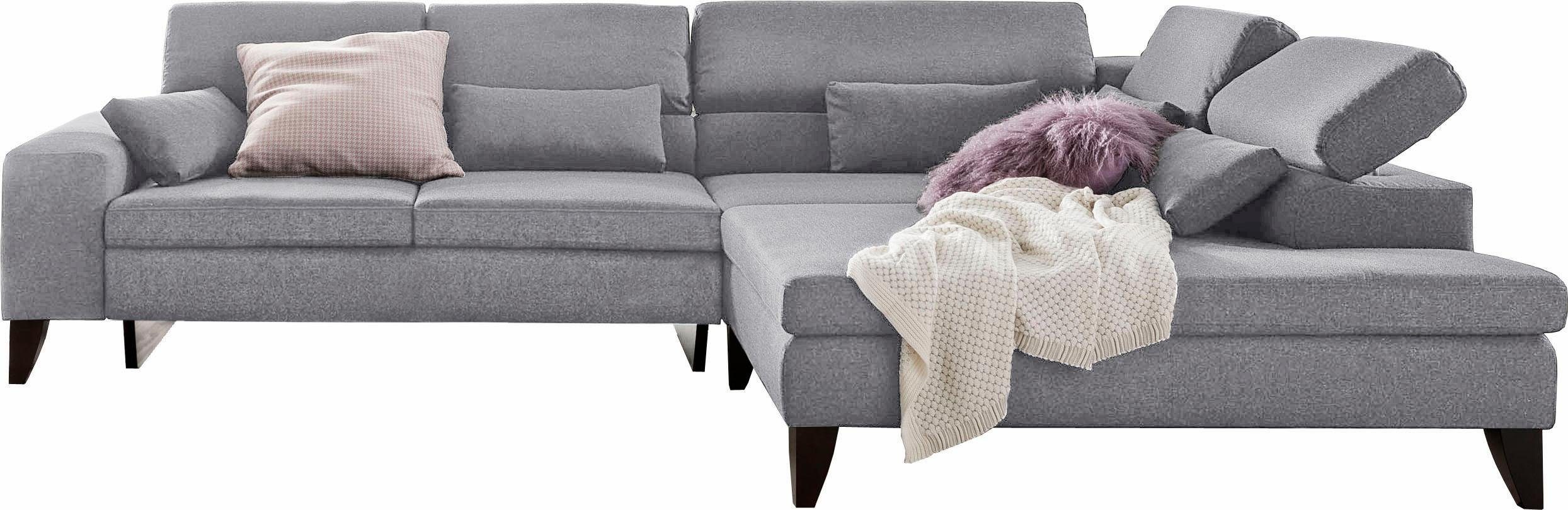 GALLERY M branded by Musterring Ecksofa Felicia L-Form, mit Holzfuß, wahlweise mit manuellem oder motorischem Sitzvorzug