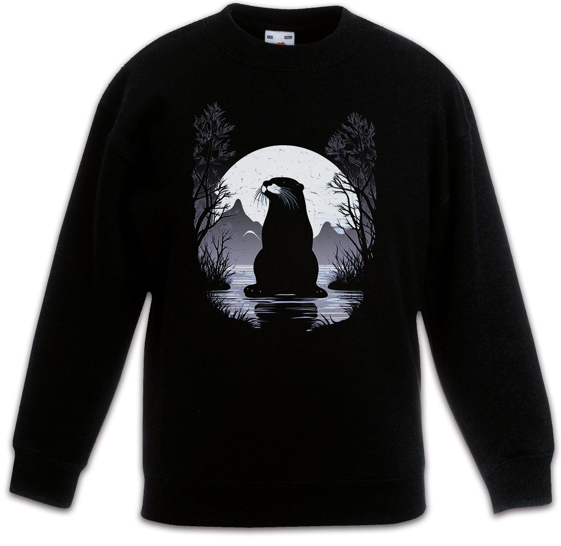Sweatshirt Otter Water Moon Kinderpullover Space Cute Otters Funny Love Liebe