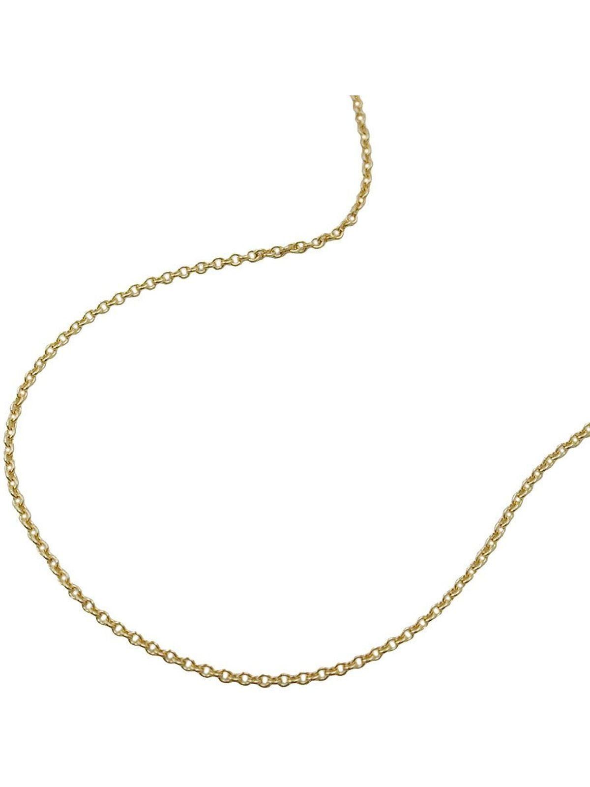 Gallay Goldkette Kette 0,7mm dünne Ankerkette 9Kt GOLD 38cm (1-tlg)