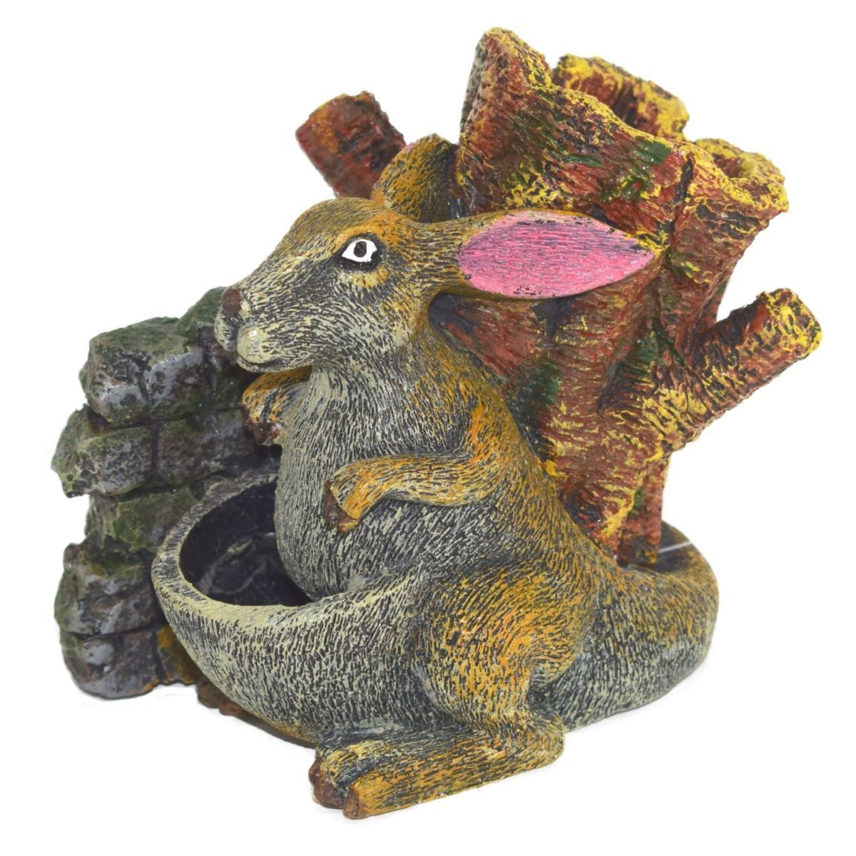 Nuber GmbH Zool. Großhandlung Aquariendeko Dekofigur Aquarium Känguru ca. 11x8,5x10 cm