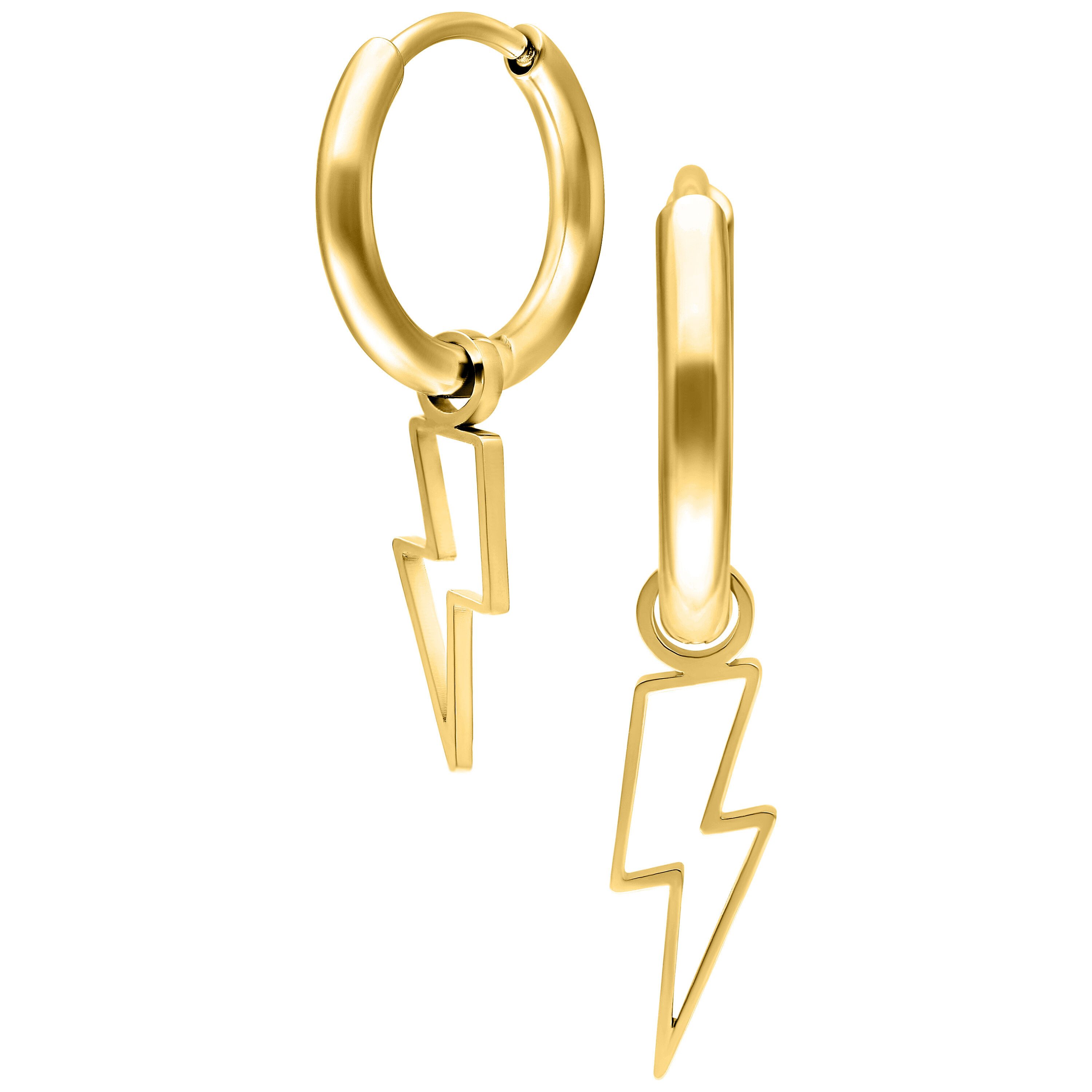 Paar Ohrhänger Mini Flash Hoops Pair - Gold