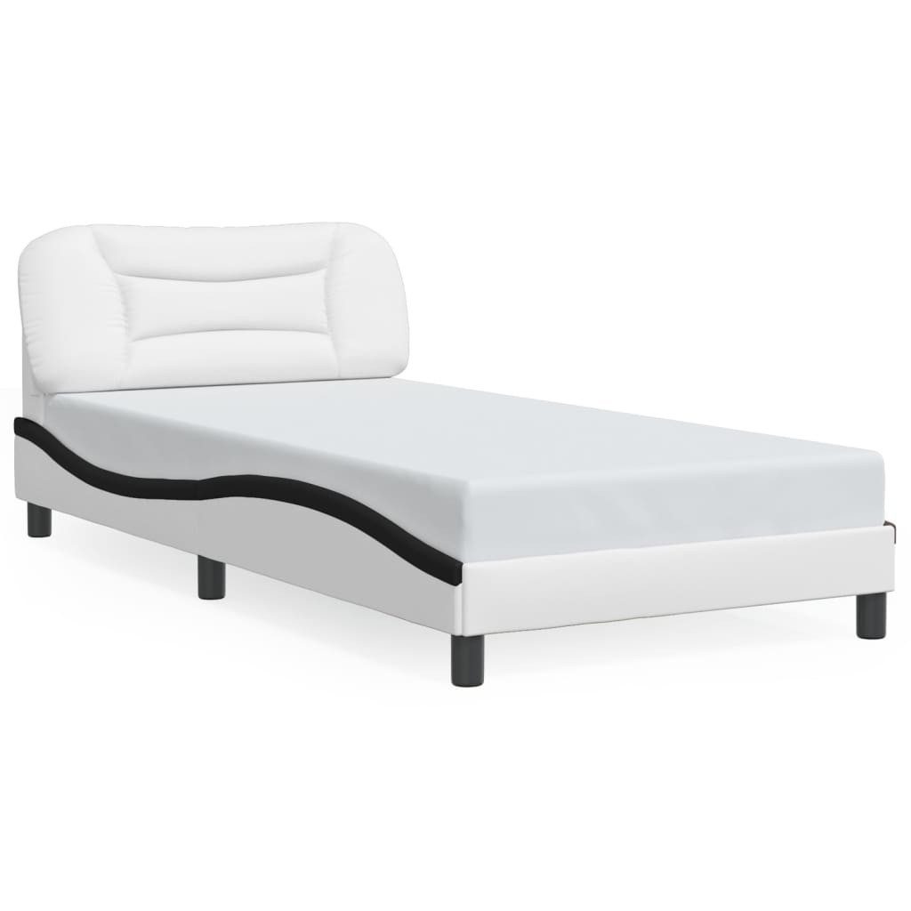 vidaXL Bett Bettgestell mit Kopfteil Weiß günstig online kaufen