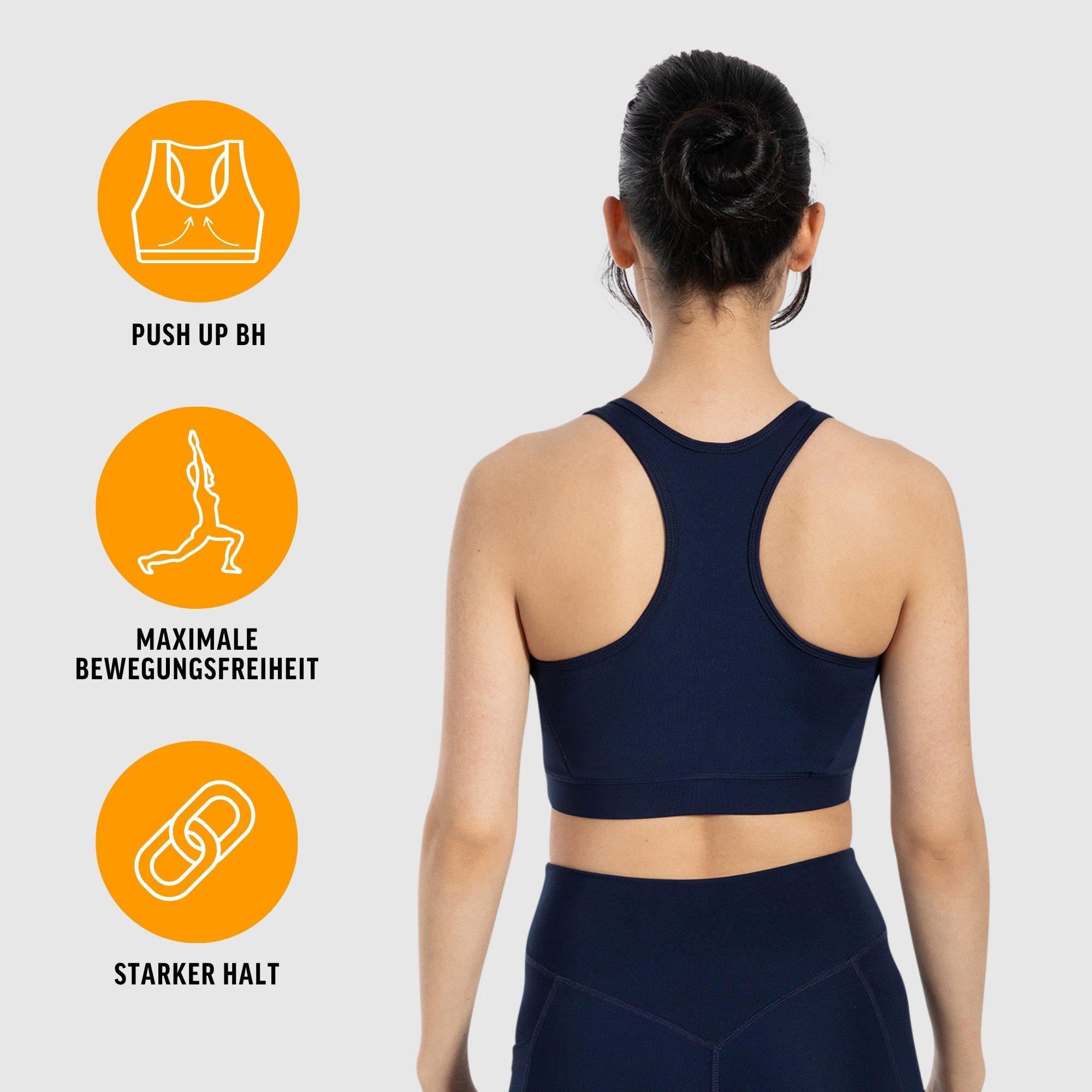 Smilodox Sport-BH Candace, Shaped Fit Bra Racerback, breites Unterbrustband günstig online kaufen