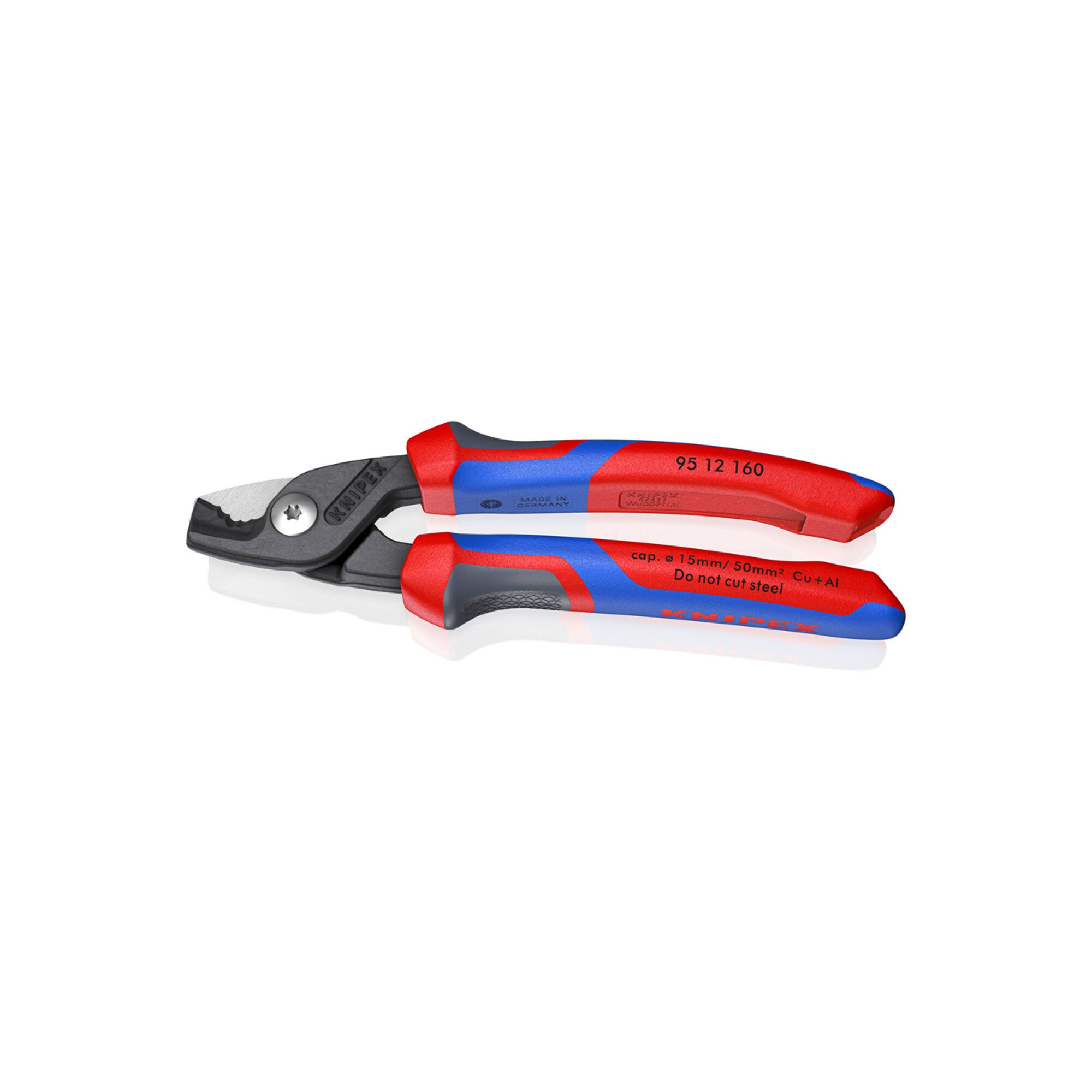 Knipex Kabelschere KNIPEX 95 12 160 StepCut® Kabelschere mit Comfort-Griffen brüniert 160