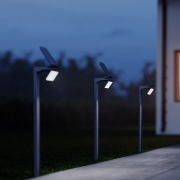 steinel LED Außen-Stehlampe XSOLAR, Bewegungsmelder, LED fest integriert, Neutralweiß, 140Â° Bewegungsmelder, Netzunabhängig, LiFe-Akku, Höhenverstellbar