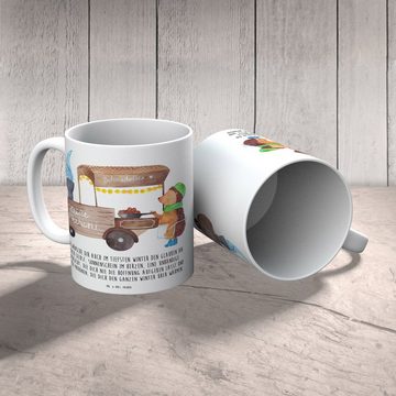 Mr. & Mrs. Panda Tasse Igel Maronen - Weiß - Geschenk, Teebecher, Kaffeebecher, Weihnachtsde, Keramik, Herzberührende Designs