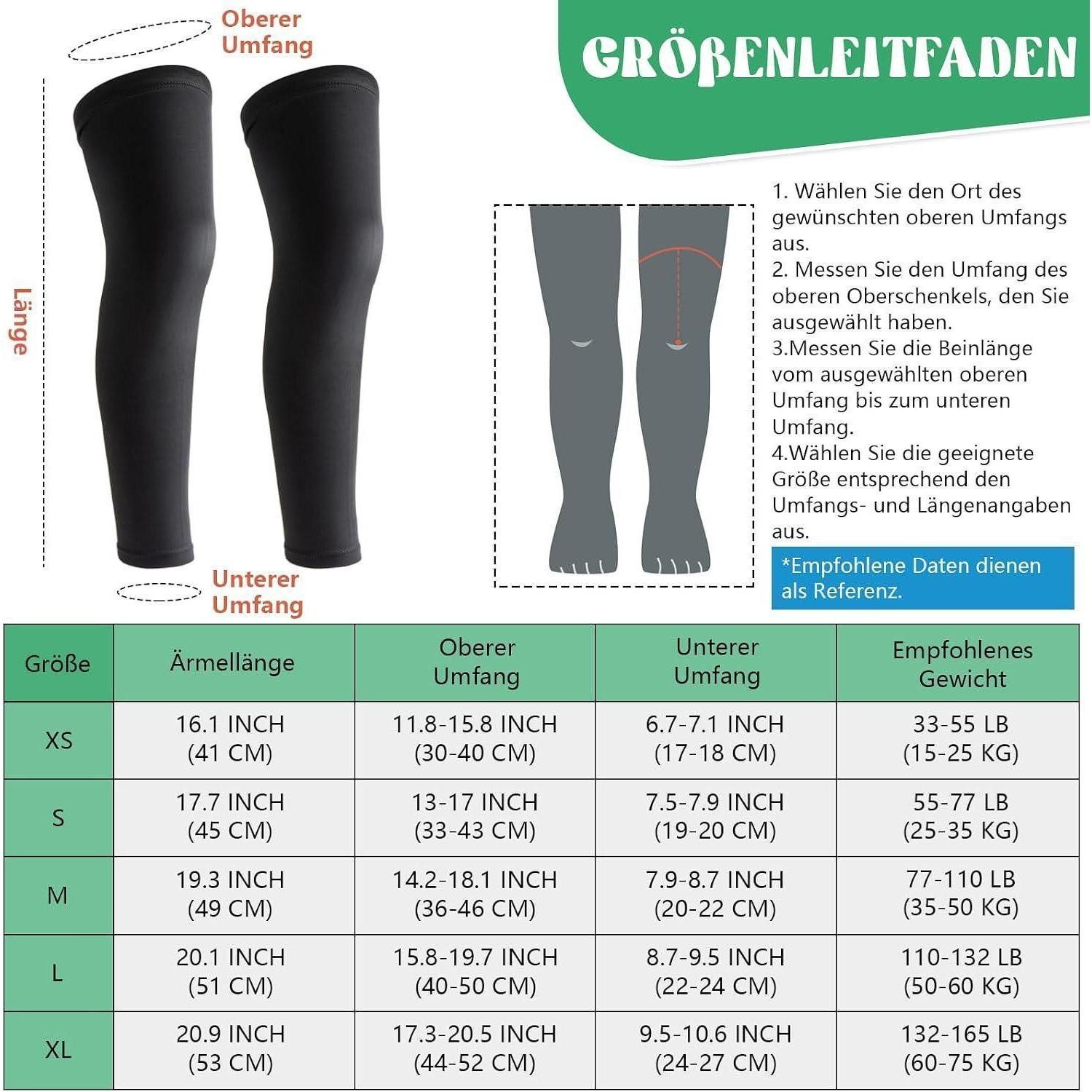 LuxusKollektion Beinlinge Beinlinge Kinder Kompression Lang 2er-Pack