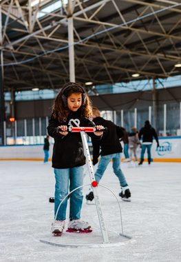 NIJDAM Gleitschuh Eisläufer für Kinder • verstellbare Größe 24-34 • Schlittschuhe Pink • Alter 3+