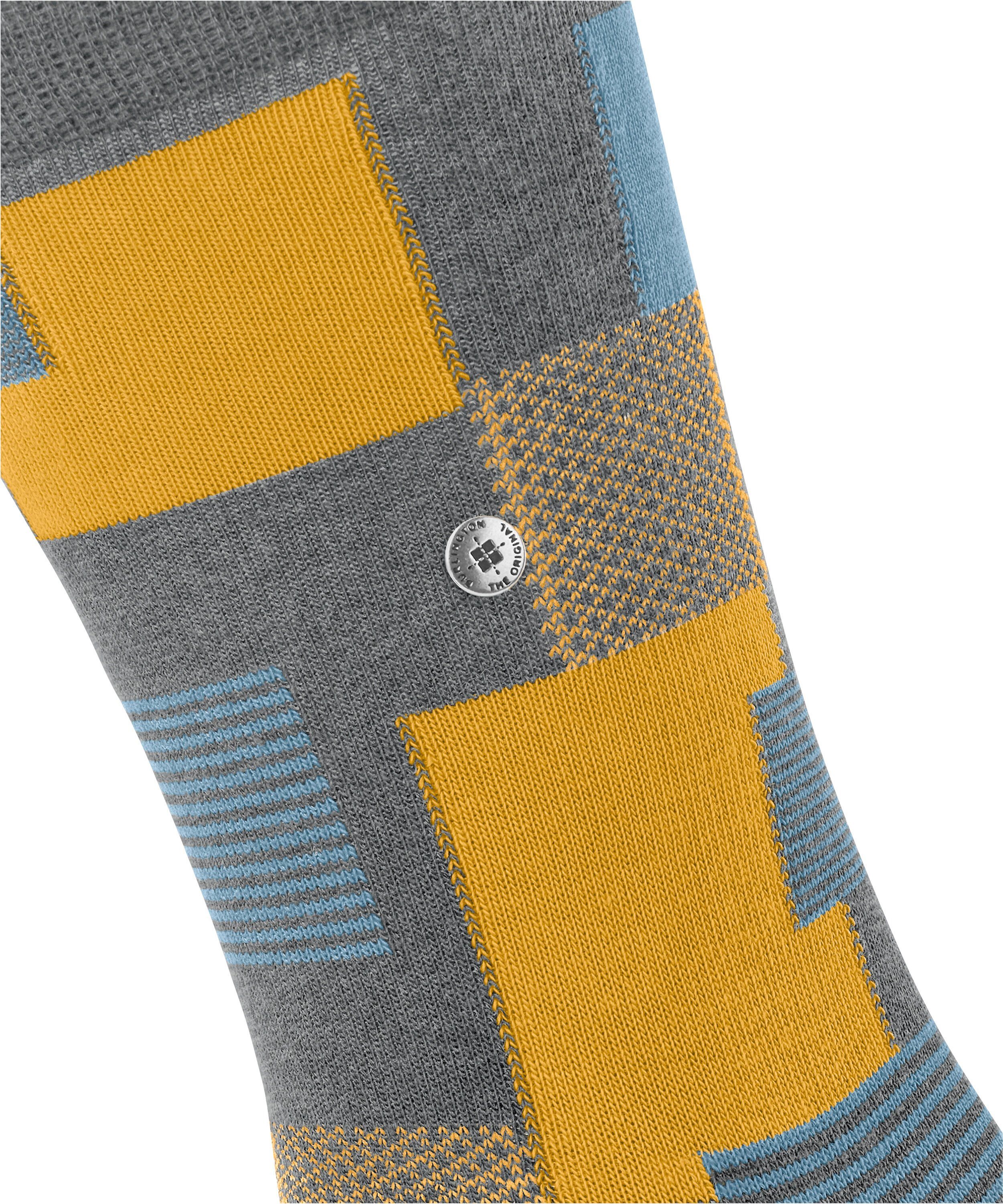 Patch Mended (3390) (1-Paar) greymel. light Burlington Socken