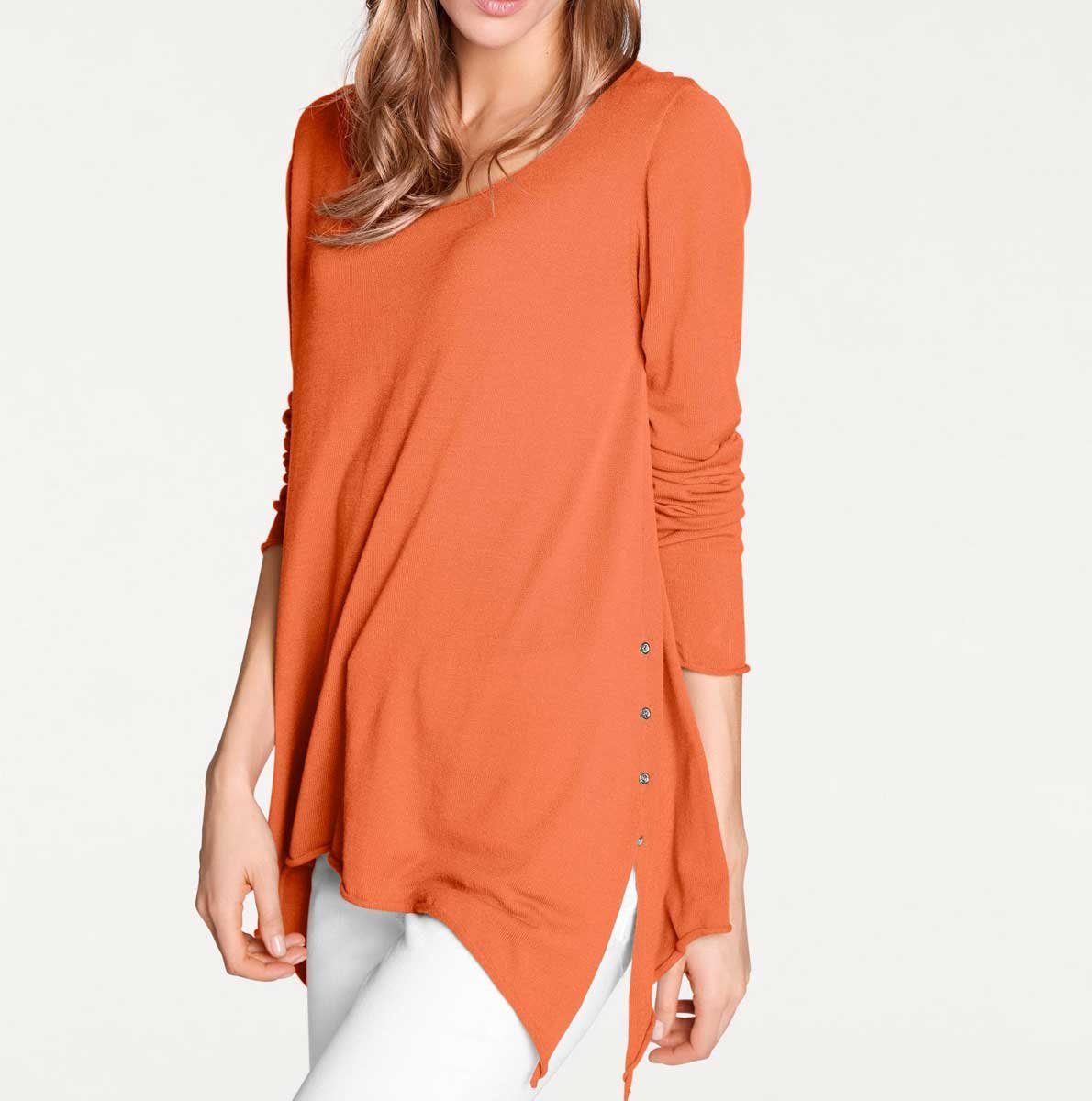 heine Troyer Heine Damen Feinstrickpullover, orange günstig online kaufen