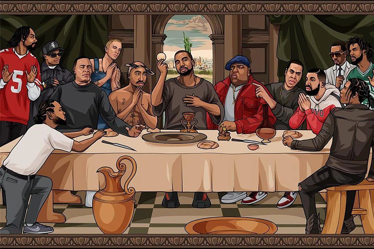 Poster The Last Supper Of Hip Hop Poster Das Letzte Abendmahl 91,5 x 61 cm