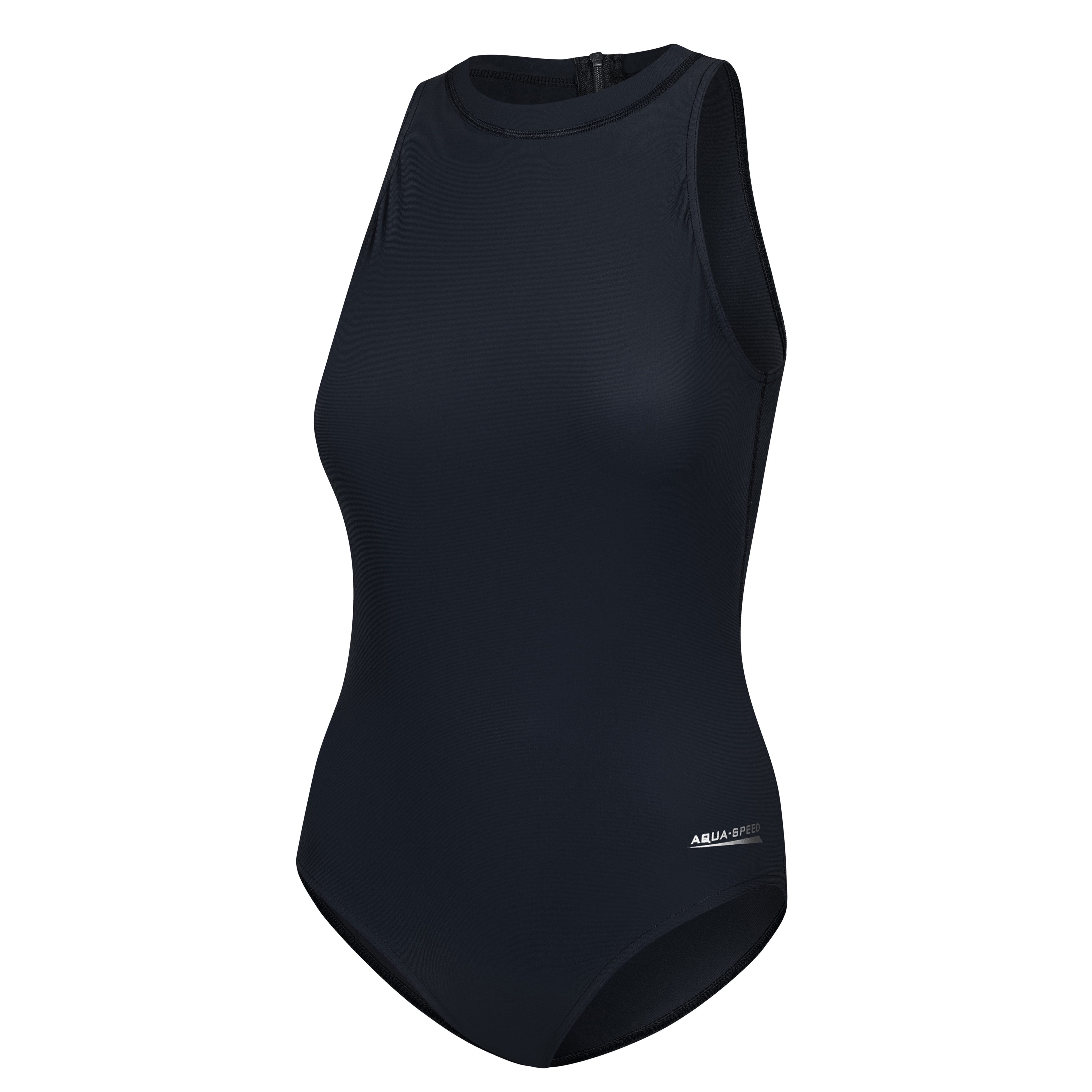 Aqua Speed Badeanzug BLANKA Einteiler Damen – Navy Mit Zipper & mittelhohem günstig online kaufen