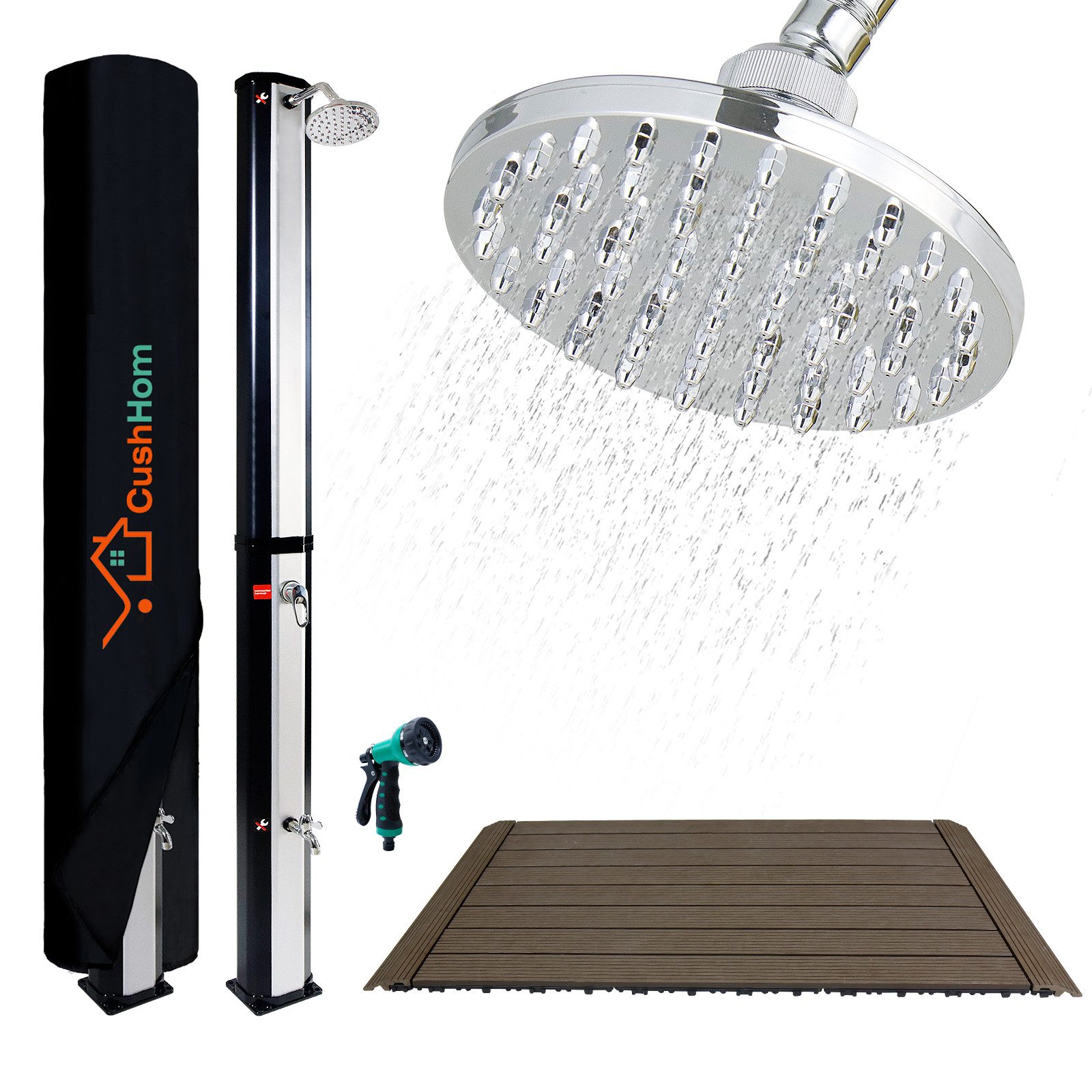 CCLIFE Gartendusche Solardusche Swimmingpool mit Bodenplatte günstig online kaufen