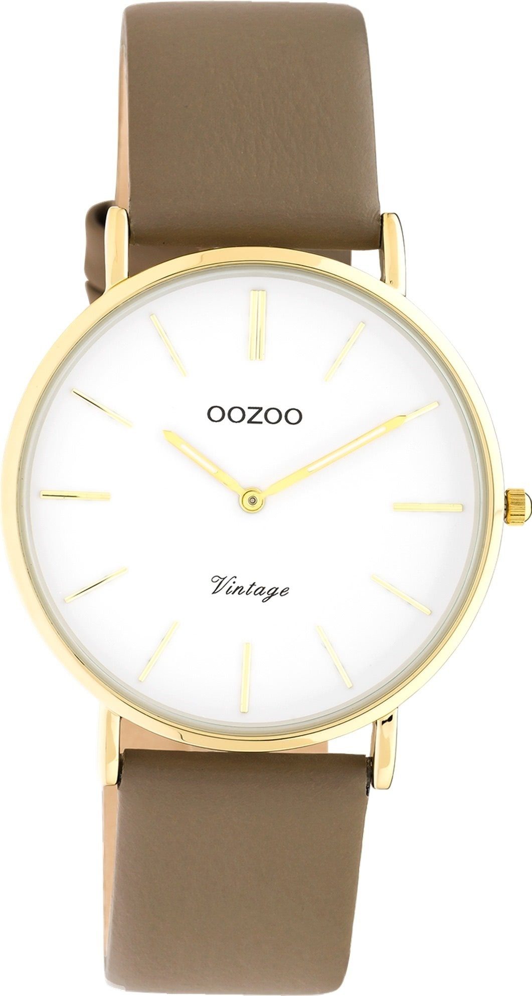 Quarzuhr Oozoo Damen Armbanduhr braun Analog