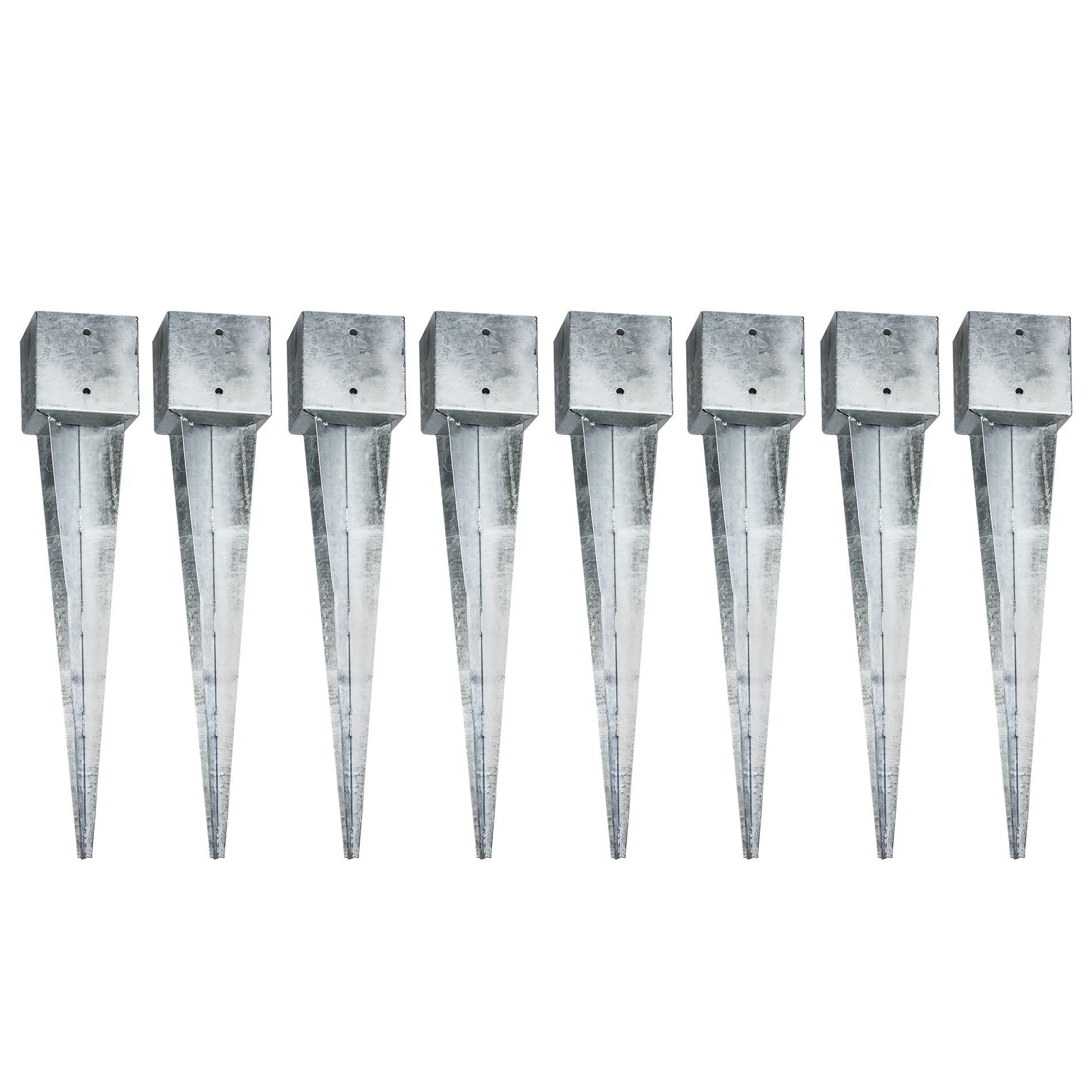Einschlagbodenhülse Einschlaghülse Bodenhülse 8x 141x141x750mm Vierkant Erdanker