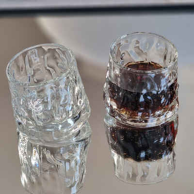 Zoha Whiskyglas Whisky Iceberg - Glas Wasserglas Saft - 180 ml, Glas, Bewegbar - Trinkglas Cocktailgläser Eiskaffeegläser Tee Saft