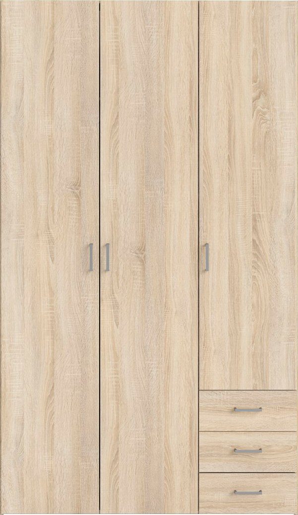 Home affaire Kleiderschrank Space Drehtürenschrank, Aufbewahrung Kasten Schrank Stauraum Breite 78, 115,8 oder 154 cm, mit je 3 Schubkästen, innen Einlegeböden