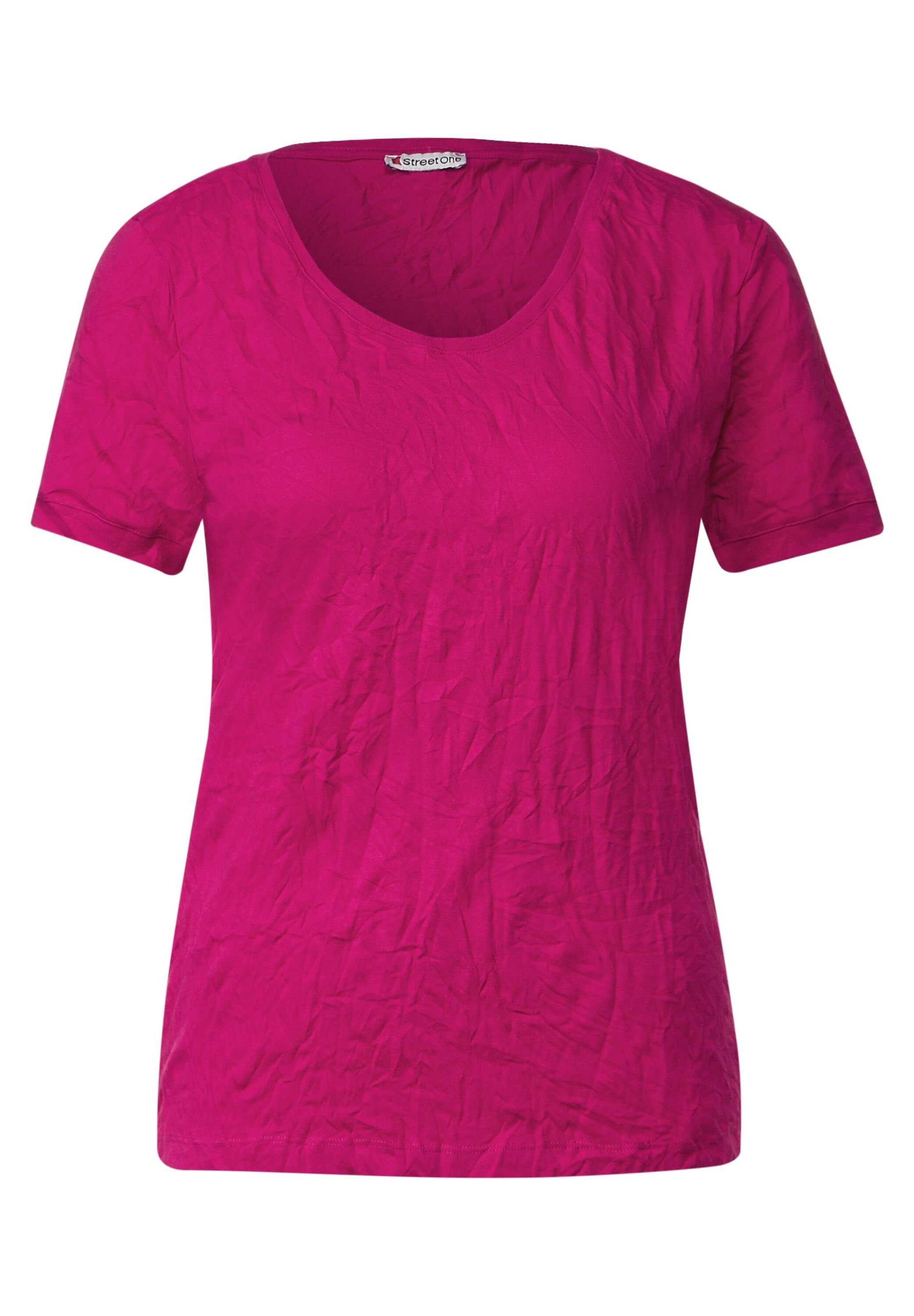 Materialmix T-Shirt STREET nu ONE softem aus pink