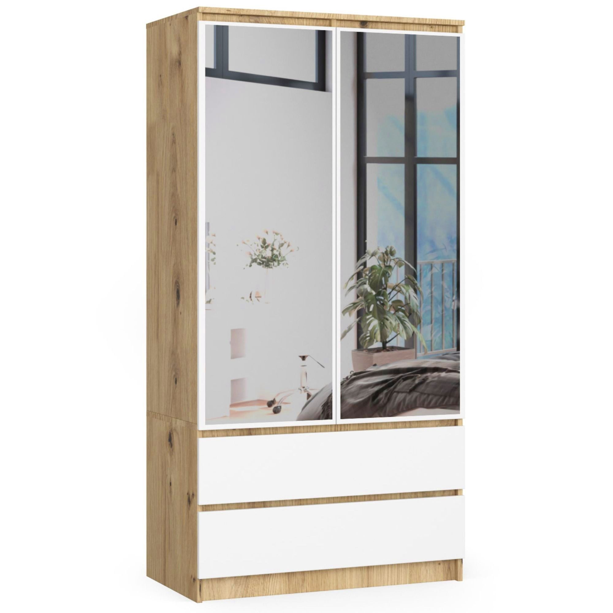 Raumhirsch Furniture Kleiderschrank Moderner Kleiderschrank 2 Türen - Stilv günstig online kaufen