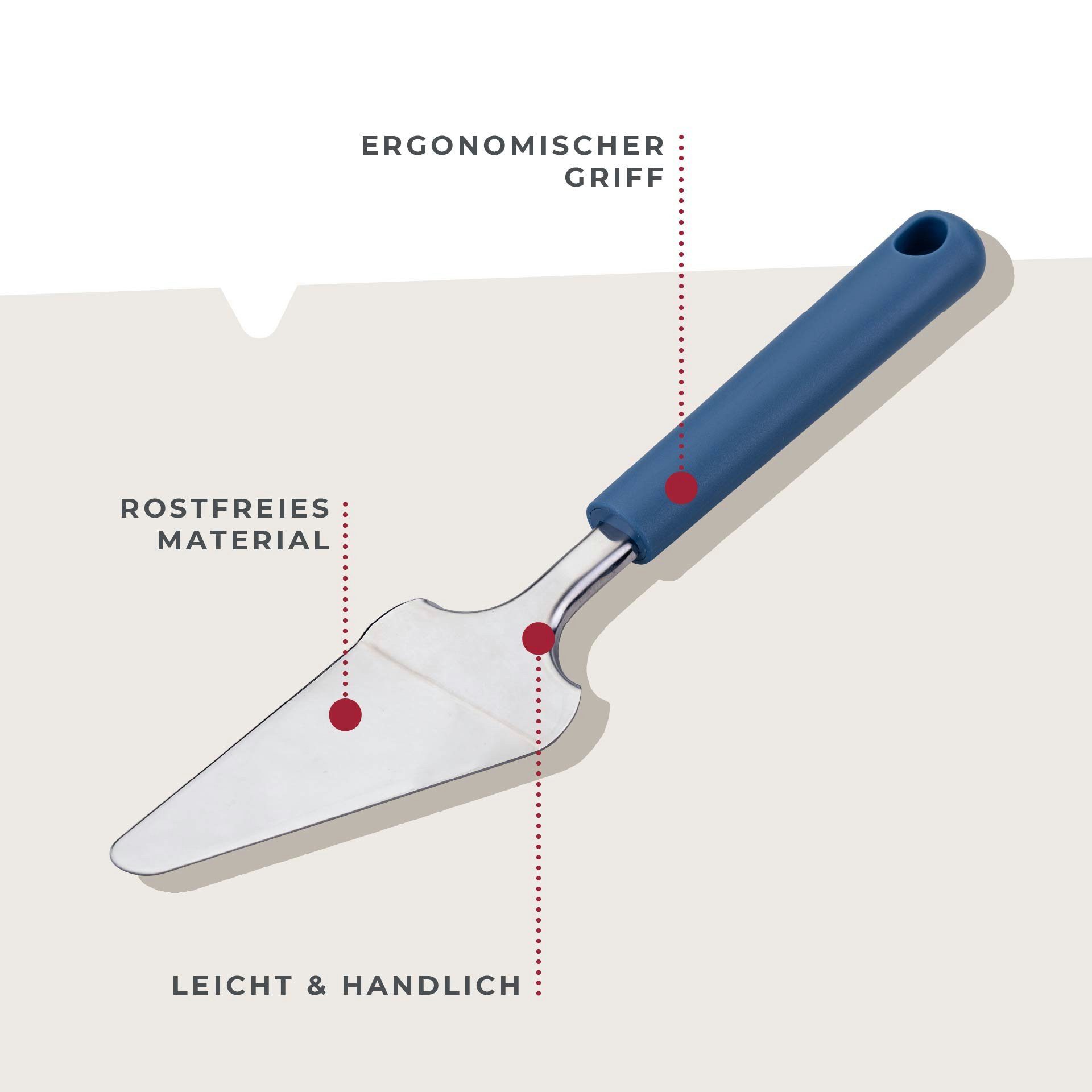 FACKELMANN Kuchenheber Tortenschaufel, Kuchenretter, Tortenlifter