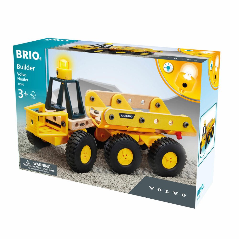 BRIO® Builder Volvo Muldenkipper Konstruktions-Spielset, (55 St)