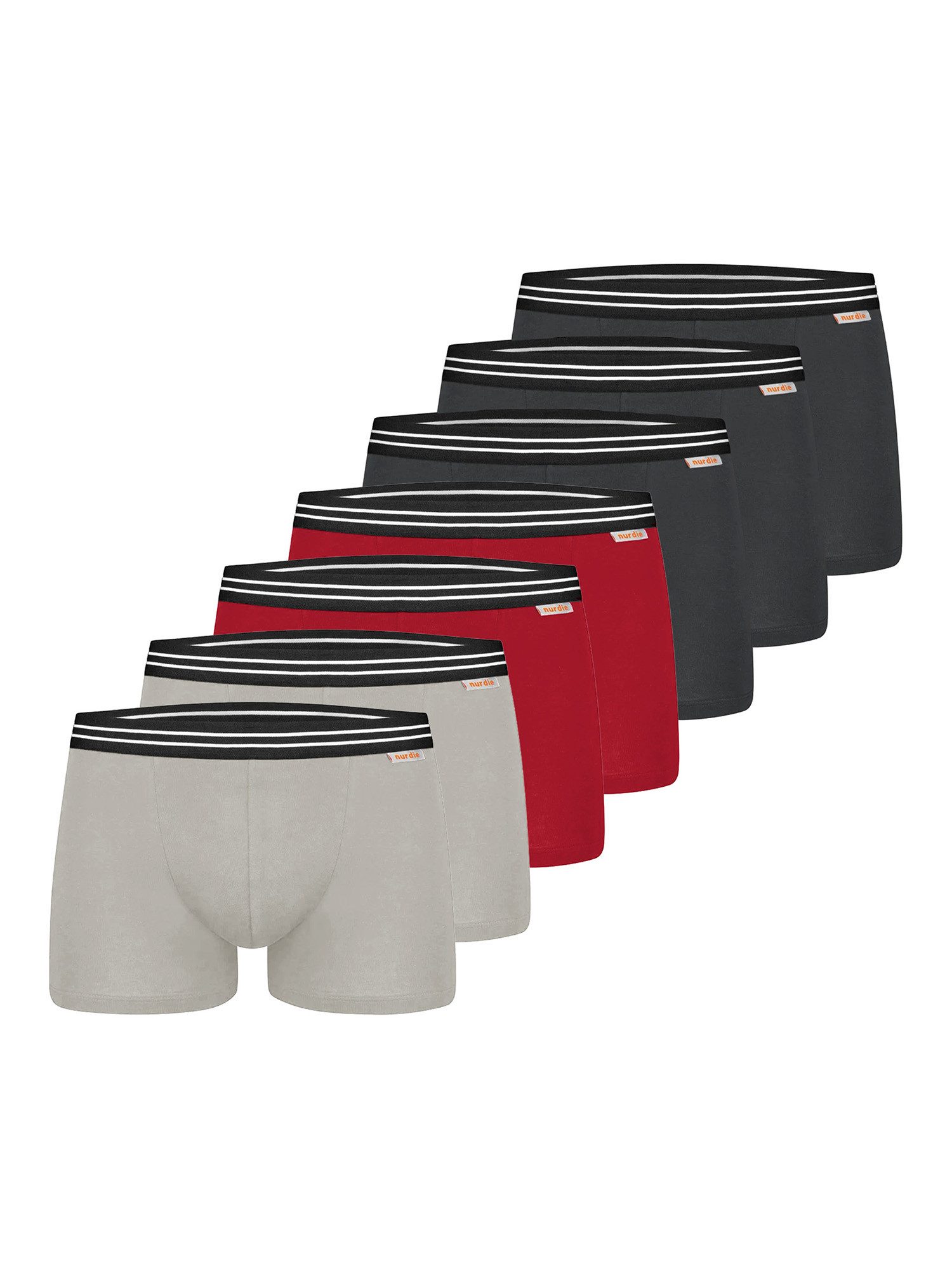 Nur Die Boxer Cotton Stretch (7-St) Boxershorts, Herren Unterhose