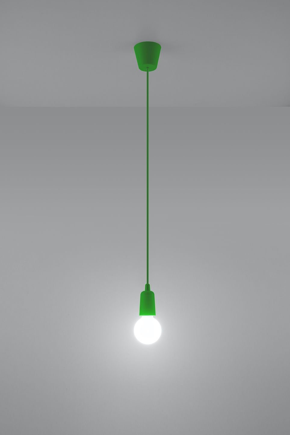 Kinder Licht-Erlebnisse Jugendzimmer Leuchtmittel, NESSA, bis Grün E27 90cm Retro Hängelampe verstellbar Pendelleuchte ohne